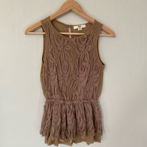 issi sheer back lace tank top
